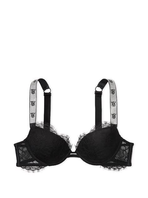 Buy Shine Chain Strap Lace Push-Up Bra - Order Bras online 5000000022 - Victoria's Secret Lingerie Victoria Secret, Bra Outfit, Bra Image, Victoria Secret Outfits, Xmas Wishlist, Coverage Bras, Vs Bras, Cute Bras, Victoria Secret Lingerie