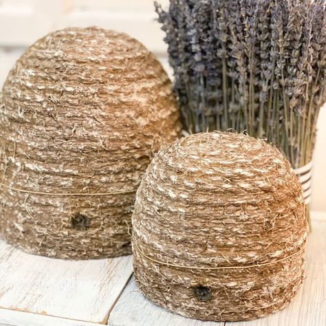 4 bee skep’s left in the shop! (1 lg & 3 sm)  Perfect centerpiece for spring💐🐝 Handmade by the talented @jillmccarthyhackworth  @parkershoppes . . #beeskep #beehive #beedecor #farmhousekitchen #shelfdecor #springdecor #romantichome #frenchfarmhouse #vintagestyle #bumblebees #rusticfarmhouse #honeydecor #frontporchdecor #myhomedecorfinds #restocked #storedisplay #vignettes #mydecorvibe #seasonaldecor #decorandfriends #shopvibes #denverboutique #giftstore #giftshopping #giftsforall #happyhome #t Indoor Decorating Ideas, Honey Decor, Bee Skeps, Farmhouse Gifts, Marriage Retreats, Bee Skep, Vintage Bee, Bee Decor, Home Things