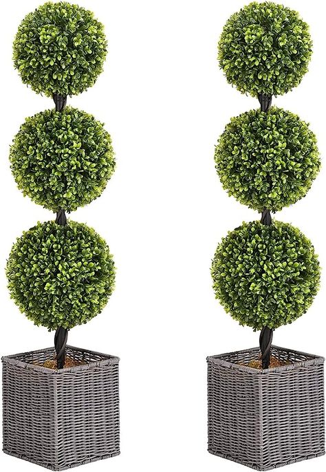 Potted Boxwood, Boxwood Tree, Outdoor Topiary, Boxwood Balls, Artificial Topiary, Boxwood Topiary, Door Porch, Front Door Porch, Artificial Plants Outdoor