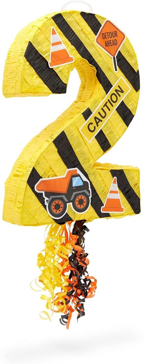 Construction Birthday Party Games, Construction Zone Party, Digger Birthday, Birthday Pinata, Tractor Party, Construction Birthday Party, Boy Birthday Decorations, Truck Theme, Birthday Themes For Boys