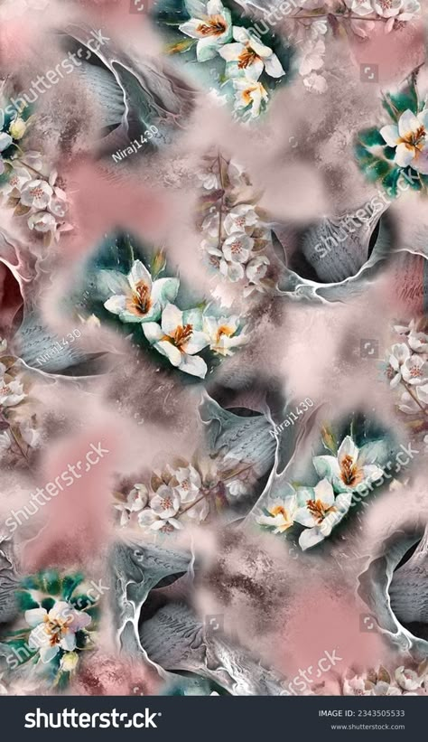 seamless allover flower pattern design Abstract Allover Pattern, Negative Pattern, Negative Design, All Over Design Pattern, Allover Flower, Flower Allover, Sunflower Iphone Wallpaper, Botanical Flower Art, Geometric 3d