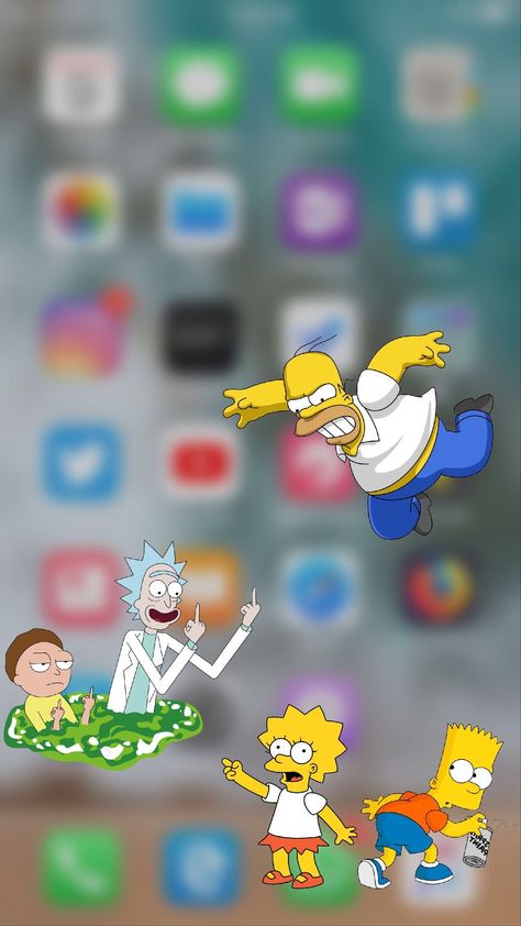 Cartoon Art Wallpaper Iphone, Rick And Morty Wallpaper Iphone, Simpsons Wallpaper, Pines Aesthetic, Iphone 7 Wallpaper, Rick And Morty Wallpaper, I Phone Wallpaper, Simpson Wallpaper Iphone, Iphone Wallpaper For Guys