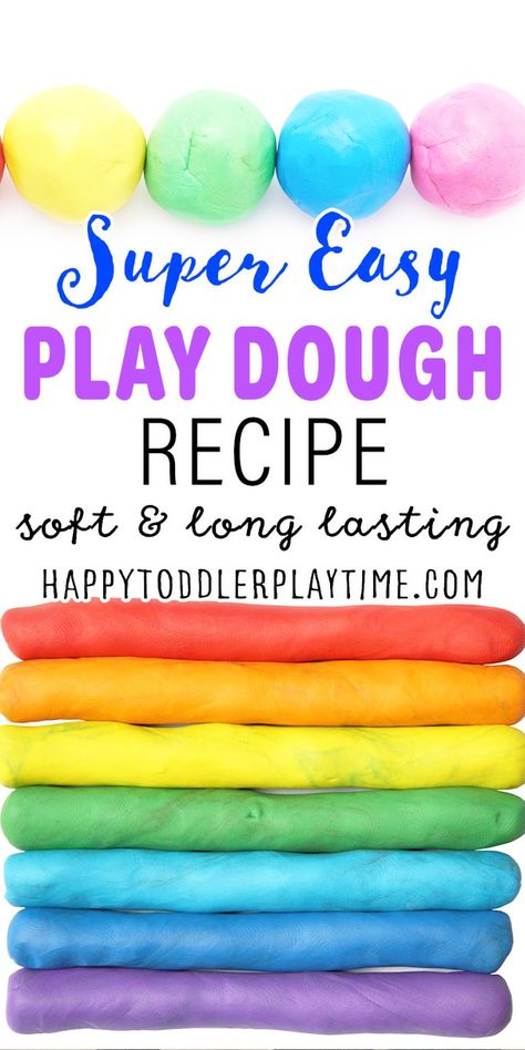 Kool Aid Play Dough Recipe, Soft Playdough Recipe, Koolaid Playdough, Make Play Dough, Best Homemade Playdough Recipe, Easy Play Dough, Easy Homemade Playdough Recipe, Soft Play Dough, Easy Playdough Recipe