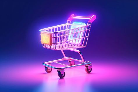 Futuristic shopping cart shopping cart.  | premium image by rawpixel.com / Ing Shopping Cart, Cartoon Illustration, Cute Pictures