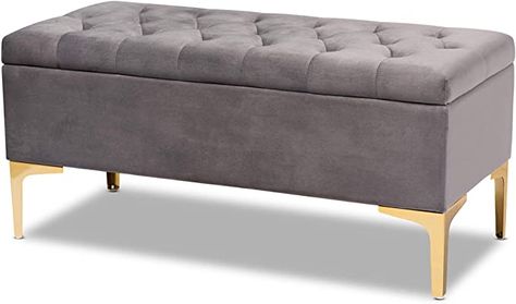 Black Storage Ottoman, Ottoman Furniture, Leather Storage Ottoman, Tufted Storage Ottoman, Lane Furniture, Living Room Sofa Design, Luxury Home Furniture, Gold Kitchen, Room Color Schemes