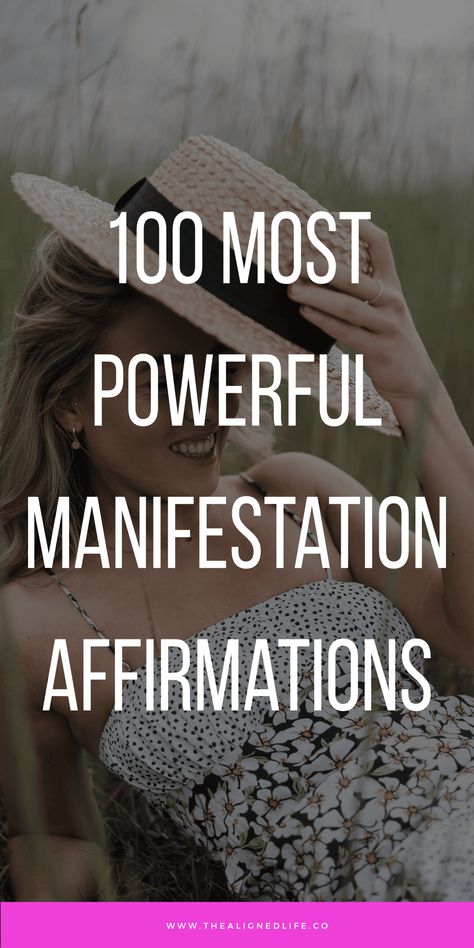 100 of the Most Powerful Manifestation Affirmations Powerful Manifestation Affirmations, Become Magnetic, Most Powerful Mantra, Manifesting Money Affirmations, Manifestation Success, Manifesting Tips, Powerful Manifestation, Relationship With Money, Building Self Confidence