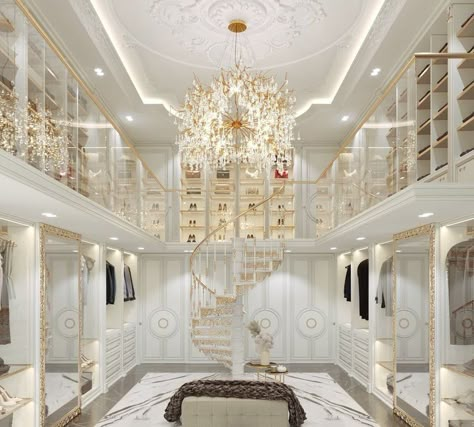 Luxury Walk In Closet, Luxury Mansions Interior, Luxury Closets, Closets Design, Dream Closet Design, Walk In Closet Design, Luxury Closets Design, Luxury House Interior Design, Casa Vintage