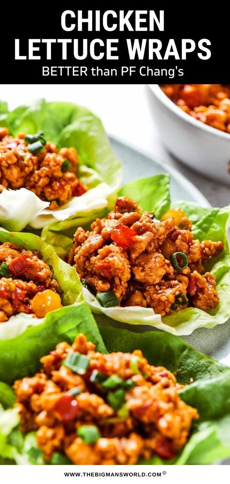 Chicken And Cucumber Lettuce Wraps, Easy Chicken Lettuce Wraps Simple, Healthy Pancakes Oatmeal, Lettuce Wraps Chicken, Pf Changs Lettuce Wraps, Wraps Chicken, Salat Wraps, Pancakes Oatmeal, Chicken Lettuce Cups