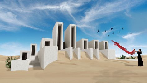 Wind Catcher Architecture, Masjid Architecture, Wind Tower, Modular Home Designs, Evaporative Cooling, Wind Catcher, Urban Agriculture, Arabic Style, Architecture Concept Diagram