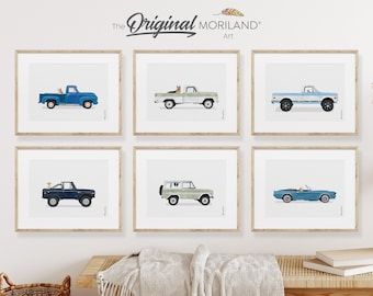 Vintage Car Nursery, Boys Wall Decor, 1st House, Cars Art, Boy Nursery Decor, Car Prints, Auto Poster, Toddler Bedroom, Nursery Wall Art Boy