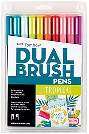 Tombow Brush Pen, Tombow Markers, Brush Pen Art, Tombow Dual Brush Pen, Blender Pen, Tombow Dual Brush, Art Markers, Pink Punch, Marker Set