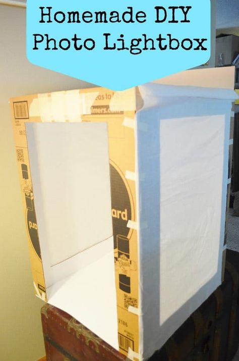 How To Make A Photo Box Diy Light, Photo Light Box, Inventory Organization, Light Box Diy, Online Photography Course, Light Box Photography, Sewing Photography, Photo Light, Homemade Diy