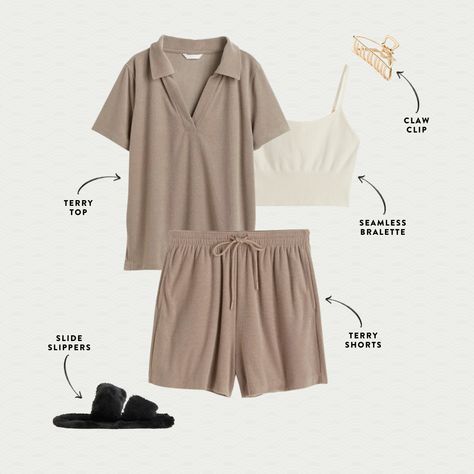 Spring Lounge Outfit, Home Look Outfit, Stylish Loungewear Outfit, Chic Loungewear Outfits, Lounge Wear Stylish, Casual Home Outfits, Classy Loungewear, Mom Essentials, Wfh Outfits