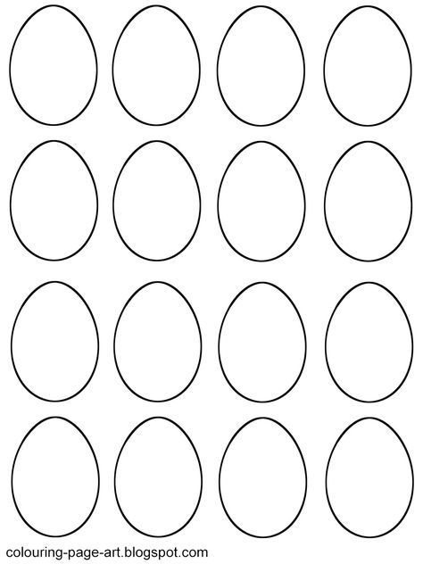 Simple egg shapes for you to print out and colour in! Save time trying to draw a 'perfect' egg and just take these ones. Download Sma... Simple Easter Eggs, Easter Egg Printable, Easter Egg Template, Egg Template, Macaron Template, Egg Coloring Page, Easter Egg Coloring Pages, Egg Craft, Easter Templates