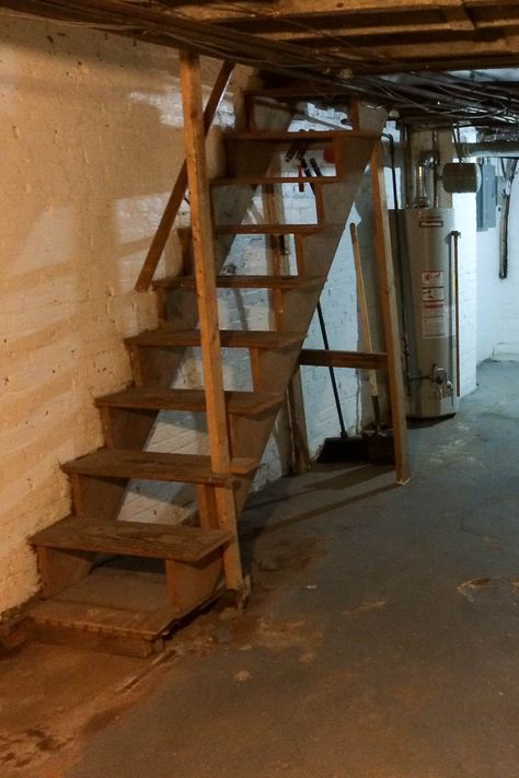 DIY Painted & Upgraded Basement Stairs - An Affordable Option Stairs Upgrade, Basement Stairway, Basement Stairs Remodel, Basement Staircase, Basement Steps, Basement Stairs Ideas, Old Basement, Stair Makeover, Basement Furniture