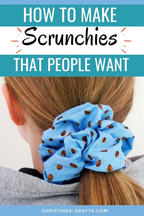 How to Sew Hair Scrunchies - Great DIY Scrap Busting Project ~ Sew Hair Scrunchies, Scrunchies Diy Measurements, How To Make Scrunchies, Diy Hair Scrunchies, Scrunchies Diy, Handmade Scrunchie, Sewing Elastic, Beginner Sewing Projects Easy, Parenting Toddlers