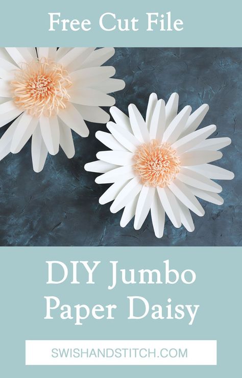 DIY Easy Paper Flowers Tutorial Giant Paper Flower Tutorial, Large Paper Flowers Diy, Kindergarten Classroom Setup, Daisy Decorations, Crepe Flowers, Daisy Petals, Paper Daisy, Easy Paper Flowers, Wall Flowers