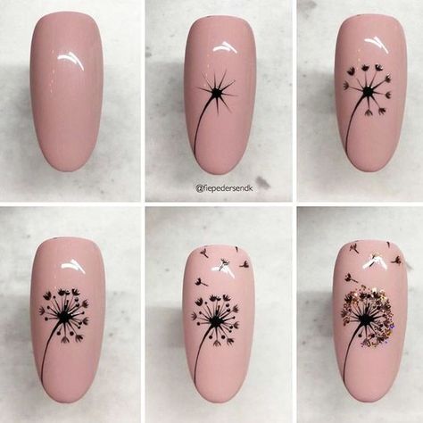 Dandelion Nail Art, Ball Nails, Nailart Tutorial, Easy Nail Designs, Self Nail, Nail Art Diy Easy, Nail Art For Beginners, Nail Art At Home, Pink Homecoming