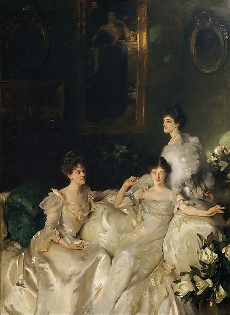 Metropolitan Museum of Art. John Singer Sargent, The Wyndham Sisters: Lady Elcho, Mrs. Adeane, and Mrs. Tennant John Sargent, Rennaissance Art, Historical Painting, Art Ancien, John Singer Sargent, Old Paintings, Historical Art, Victorian Art, Romantic Art