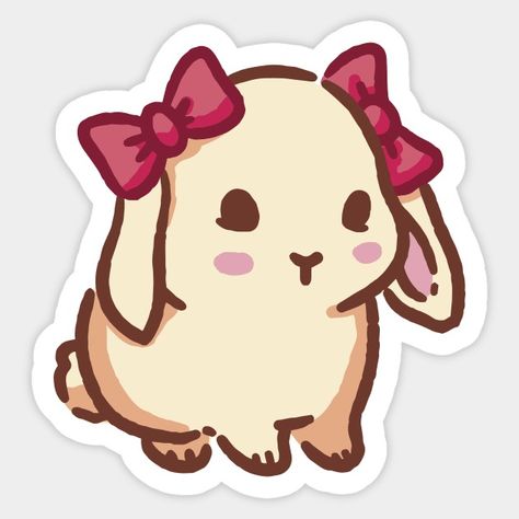 Cute coquette bunny with bows - Coquette Aesthetic - Sticker | TeePublic Aesthetic Drawing Stickers, Coquette Stickers Png, Cute Stickers Printable Kawaii, Aesthetic Scrapbook Stickers, Coquette Stickers, Collage Notebook, Emojis Aesthetic, Stickers Bonitos, Coquette Bunny