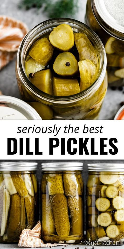 Pickles Homemade Easy, Canning Pickles Recipe, Homemade Dill Pickles, Dill Pickles Recipe, Making Dill Pickles, Easy Pickling Recipes, Easy Pickle, Homemade Pickles Dill, Pickle Recipes Homemade