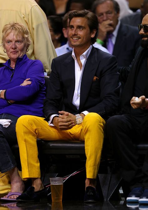 Scott Scott Disick Style, Yellow Pants Outfit, Lord Disick, Dapper Dan, Scott Disick, Club Outfit, Yellow Pants, Elegante Casual, Mens Fashion Suits