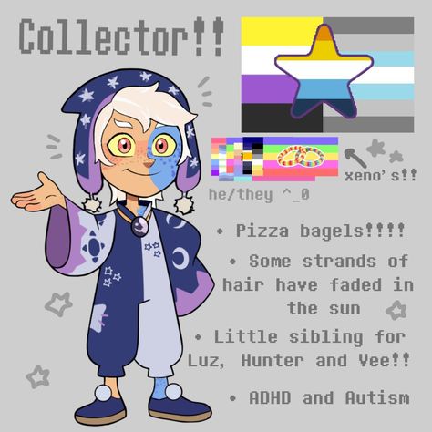 The Collector The Owl House Redesign, Collector Oc Toh, The Owl House Head Canons, Owl House Headcanons Redesigns, Steve Owl House, Collector Redesign, Toh Fan Art, Owl House Headcanons, The Owl House Fan Art