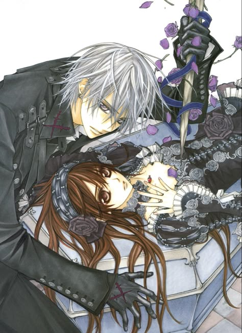 Zero X Yuki, Yuki And Kaname, Vampire Knight Zero, Yuki And Zero, Vampire Knight Yuki, Knight Anime, Vampire Night, Vampire Knight Manga, Matsuri Hino