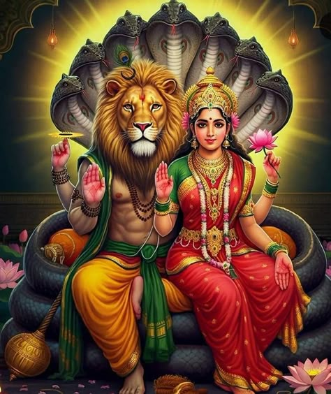 Maha Vishnu Images, Lord Vishnu And Lakshmi, Narashima Swamy, Vishnu Images, Lord Narsimha, Lakshmi Narsimha, Vishnu And Lakshmi, Lakshmi Narasimha Swamy, Ganesha Art Illustration