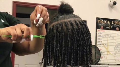 Coiled Starter Locs, Starter Locs Coils Vs Twists, Locs Started With Coils, Starter Locs Medium Length Hair, Comb Locs Natural Hair, Starter Locs For Long Hair, How To Start Dreads Black Natural Hair, Coil Method Locs, Different Ways To Start Locs