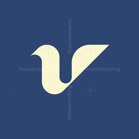 elegant and modern letter U Or V Bird Logo. letter U or V combined with the bird symbol make it a new unique and original shape. U Or V Bird Logo can be optimally applied to print and digital media Print Logo Design Branding, U Logo Design Letter, Y Logo Design Letter, V Typography, Letter U Logo Design, U Letter Logo, V Symbol, Letter U Logo, Ra Logo