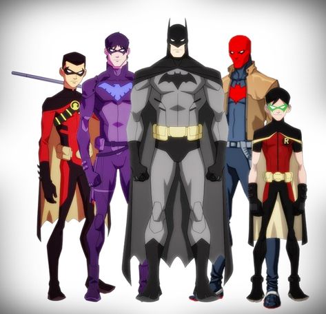 all robins from batman | Batman and all his Robins - Imgur Nightwing Young Justice, Robin Tim Drake, Tim Drake Red Robin, All Robins, The Bat Family, Univers Dc, Im Batman, Batman Universe, Red Robin