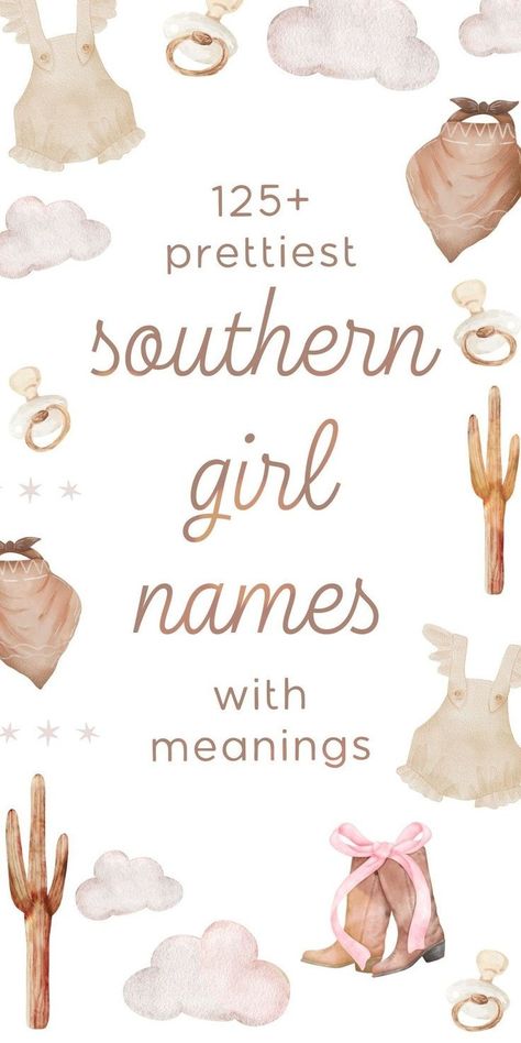 Wanna know the country baby girl names we are seriously crushing on for 2024? This Southern baby names list are the baby girl names that you don't hear every day - whether you love cute baby names, unique baby names, or majorly uncommon baby names, this full list of country baby names with meanings will give you tons of name inspiration for that sweet little one of yours! Cute Baby Names Unique, Country Baby Girl Names, Best Baby Girl Names, Southern Baby Girl Names, Unique Baby Names For Boys, Twin Girl Names, Southern Girl Names, Country Girl Names, Biblical Girl Names