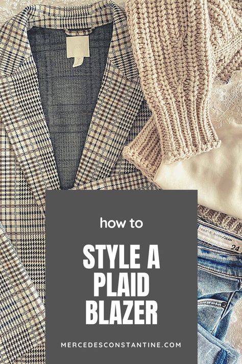 5 of the most chic ways to style this H&M plaid blazer for fall 2020. #fallfashion #falltrends Check Jackets Women, Women Plaid Blazer Outfits, Plaid Jackets For Women Casual Outfits, Styling A Suit Jacket Women, Women’s Plaid Blazer Outfit, Plaid Blazer And Leggings Outfit, Casual Fall Blazer Outfits, H&m Blazer Outfit, How To Style Plaid Blazer