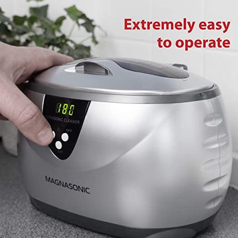 Magnasonic Professional Ultrasonic Jewelry Cleaner with Digital Timer for Eyeglasses, Rings, Coins (MGUC500) At Home Jewelry Cleaner, Jewelry Cleaner Machine, Eyeglass Cleaner, Ultrasonic Jewelry Cleaner, Professional Strengths, Stainless Steel Tanks, Jewelry Cleaning, Tarnish Remover, Ultrasonic Cleaner