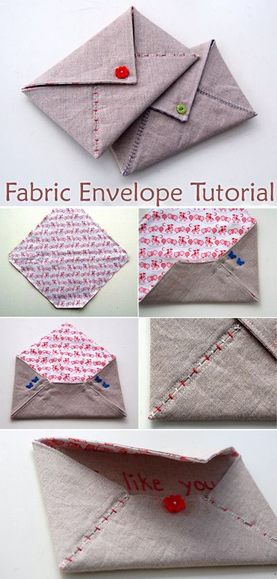 Gift Card Envelope Diy, Diy Envelope Tutorial, Envelope Craft, Make An Envelope, Envelope Tutorial, Fabric Envelope, Gift Card Envelope, Fabric Cards, Diy Envelope