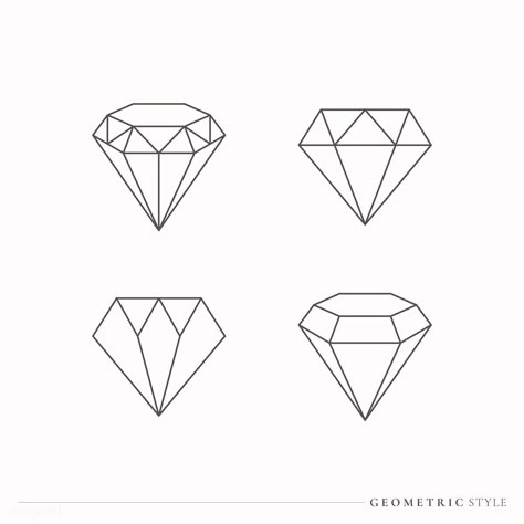 Geometric diamond design collection vector | free image by rawpixel.com / Aew #vector #vectoart #digitalpainting #digitalartist #garphicdesign #sketch #digitaldrawing #doodle #illustrator #digitalillustration #modernart #diamond Diamond Design Tattoo, Simple Diamond Tattoo Design, Diamond Shapes Drawing, Diamond Sketch Drawing, Diamond Tattoo Designs Men, Diamond Drawing Simple, Simple Diamond Tattoo, Diamond Outline Tattoo, Diamond Drawings