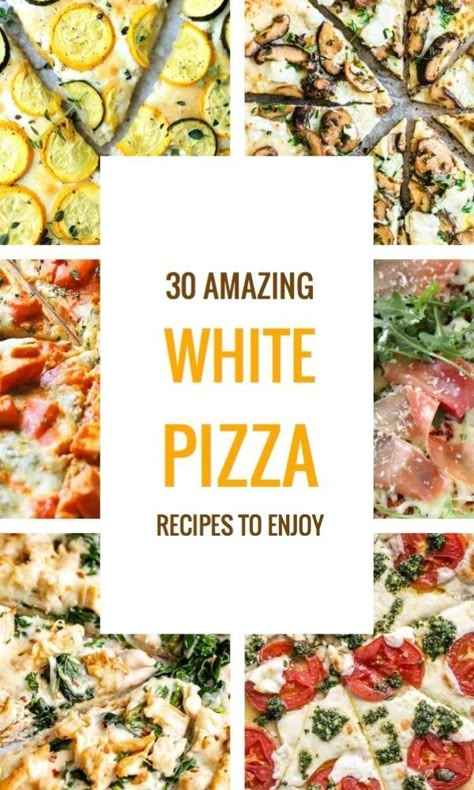 White Sauce Pizza Recipe, White Chicken Pizza, Pizza Blanca, Homemade White Sauce, White Pizza Sauce, White Pizza Recipes, Garlic Pizza, Chicken Pizza Recipes, Goat Cheese Pizza