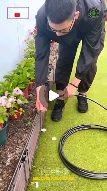 Discover Agriculture on Instagram: "Simple and Best Garden Irrigation System #gardening #garden #irrigationsystem #irrigation" Grey Exterior House, Earthy Garden, Patio Yard Ideas, Grey Exterior House Colors, Back Yard Oasis, House On The Water, Plant Watering System, Organization Binder, Automatic Irrigation System