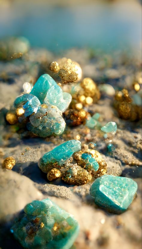 Turquoise On The Beach Turquoise Cottage, Turquoise Aesthetic, Turquoise Beach, Gold Beach, Aqua Turquoise, Yellow Aesthetic, Turkish Coffee, Patterns In Nature, Heart Chakra