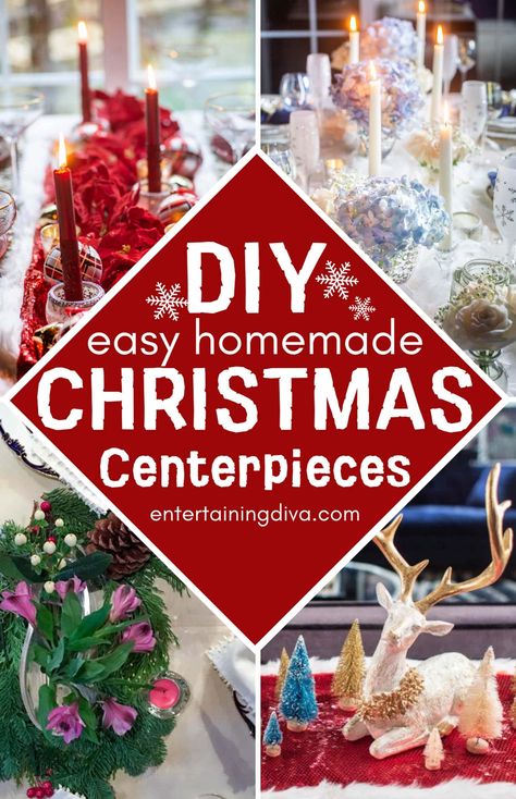 Centerpiece Ideas Christmas, Diy Christmas Centerpiece Ideas, Christmas Centrepiece Ideas, Diy Christmas Centerpiece, Poinsettia Centerpiece, Christmas Centerpieces Cheap, Christmas Centerpiece Ideas, Christmas Dining Table Decor, Festive Centerpieces