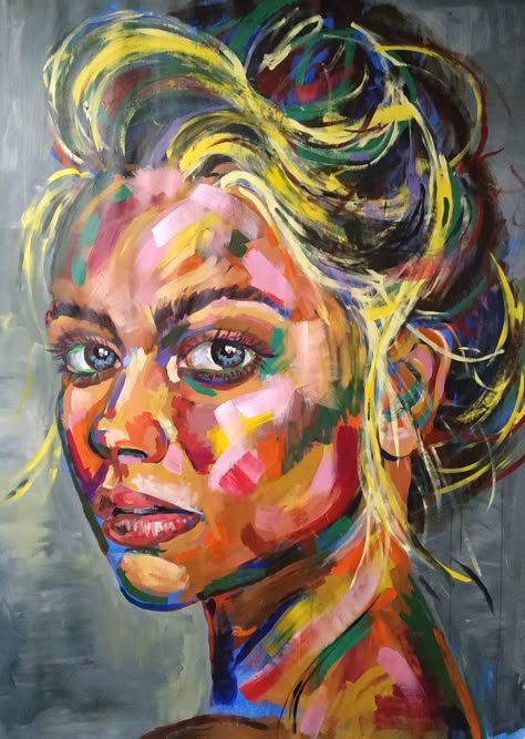 Original Art Acrylic Painting, measuring: 155W x 210H x 0.2D cm, by: Alessia Cors (Italy). Styles: Fine Art, Expressionism, Figurative, Portraiture. Subject: Portrait. Keywords: Woman, Beautiful Face, Portrait, Expressionist Portrait, Large Scale Painting, Contemporary Portrait. This Acrylic Painting is one of a kind and once sold will no longer be available to purchase. Buy art at Saatchi Art.#portraitart #painting #blackandwhite #portraiture #artisticportraits Acrylic Art Portrait, Person Acrylic Painting, Contemporary Art Portrait, Abstract Expressionism Portraits, Painting Of Face Acrylic, Expressionism Self Portrait, Acrylic Paint Portrait, Self Portrait Painting Abstract, Acrylic Painting Portrait Woman Face