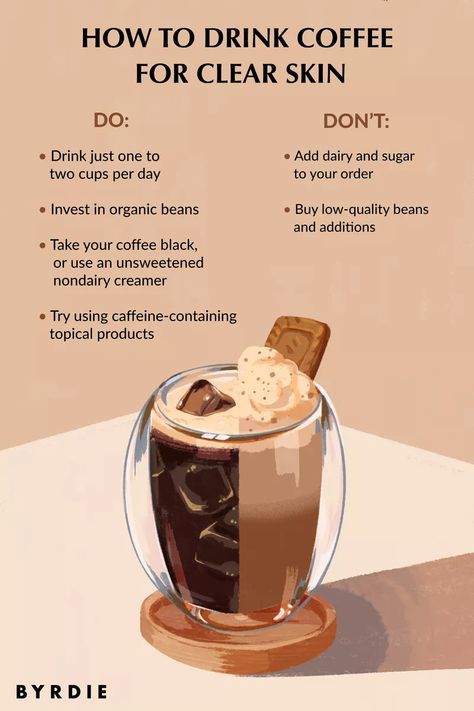 I Gave Up Coffee—Here's What Happened to My Skin Coffee Bad, Coffee Effects, Coffee Poster Design, Coffee Health, Coffee Infographic, Non Dairy Creamer, Coffee Facts, Coffee Bar Decor, Coffee Business