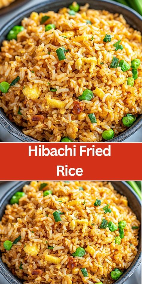 Looking for a quick and delicious meal? This hibachi fried rice recipe is perfect for busy weeknights. Made with simple ingredients like eggs, garlic, and soy sauce, this flavorful dish uses leftover rice for easy prep. Customize with your favorite proteins or veggies for a satisfying one-pan dinner that the whole family will love. Ready in just 20 minutes, it’s a must-try for any rice lover. Fried Rice Dinner Recipes, Best Stir Fry Rice, Recipe For Dinner Easy, Easy To Make Dinners For Two, Beat Fried Rice Recipe, Fried Rice With Fish Sauce, How To Make Hibachi Fried Rice, Fried Rice With Ground Chicken, Rice With Egg On Top