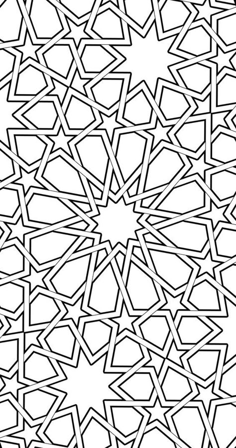 Moroccan Design Pattern Islamic Art, Geometry For Beginners, Islamic Art Pattern Geometry, Islamic Geometric Pattern Design, Islamic Geometry Pattern, Islamic Pattern Background, Islamic Coloring Pages, Islamic Patterns Geometric, Moorish Pattern