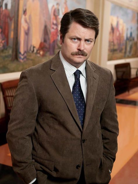 I have a Texas-size crush on Ron Swanson. Movember Mustache, Ron Swanson Quotes, Nick Offerman, Ron Swanson, Parks And Rec, Senior Quotes, Raising Boys, Parks N Rec, Growing Tips