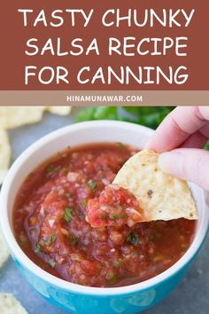 Do you have fresh peppers and tomatoes? Then, you would love to make the chunky salsa recipe for canning, either mild or hot.It is ultra-delicious and cheaper to make. It is a great approach to using fresh ingredients and preserving high-quality food at home. #appetizer #tasty #chunkysalsa #canning #delicioussalsa Chipotle Tomato Salsa, Homemade Canned Salsa, Mild Salsa Recipe, Homemade Chunky Salsa, Salsa Recipe For Canning, Chunky Salsa Recipe, Tomato Salsa Recipe Fresh, Canned Salsa, Canned Salsa Recipes