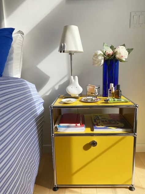 18 Best Nightstands and Bedside Tables | Architectural Digest Boys Bedroom Bedside Table, Organic Bedside Table, Bed Night Table, Metal Bed Side Table Ideas, 70s Bedside Table, Nordic Bedside Table, Cool Bed Side Tables, Quirky Nightstand, Colorful Bedside Table