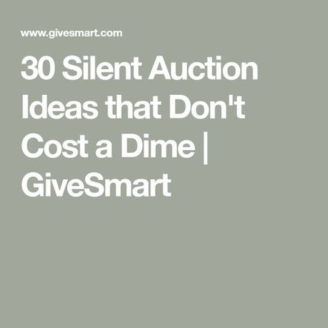 30 Silent Auction Ideas that Don't Cost a Dime | GiveSmart Auction Party Ideas, Silent Auction Signs, Live Auction Display Ideas, Silent Auction Experience Ideas, Teacher Experience Auction Ideas, Night At The Races Fundraiser Ideas, Live Auction Items For Fundraiser, Auction Items For Fundraiser, School Auction Ideas