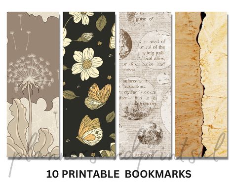 Printable Bookmark, Bookmark set of 10, Vintage print, Vintage bookmark, Digital bookmark, Cute bookmarks, Floral bookmark, Unique bookmarks https://etsy.me/3XKjcUl #brown #birthday #mothersday #bronze #printablebookmark #bookmarksetof10 #vintageprint #vintagebookmark Printable Bookmarks Aesthetic Template, Aesthetic Book Marks Printable Vintage, Aesthetic Bookmarks Printable Vintage, Cute Printable Bookmarks, Bookmark Printable Aesthetic, Bookmarks Printable Aesthetic, Bookmarks Background, Vintage Bookmarks Printable, Cute Bookmarks Printable